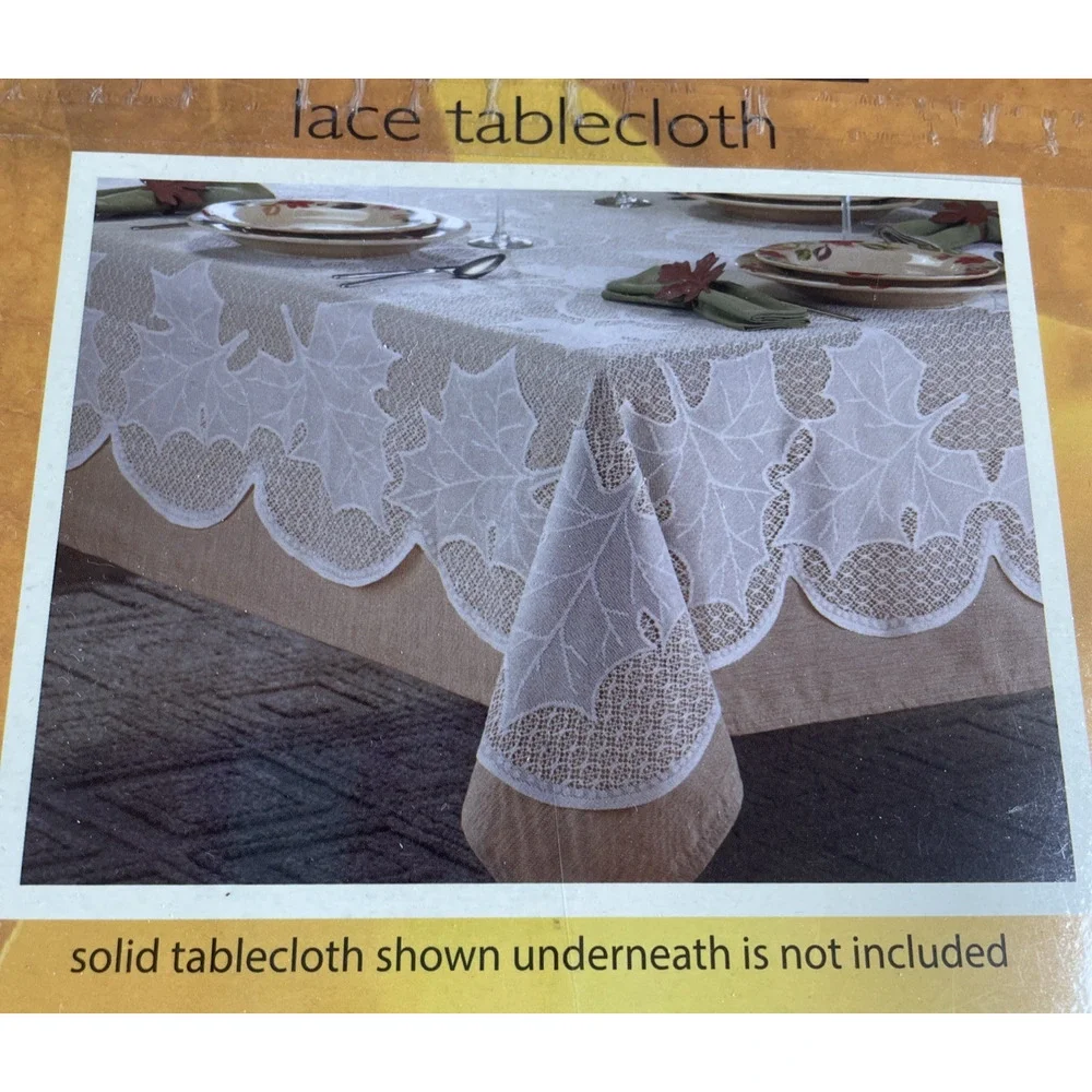 Danielle Lacey Designs Ivory Lace Oblong Tablecloth 60x120 Cottage Core SEALED